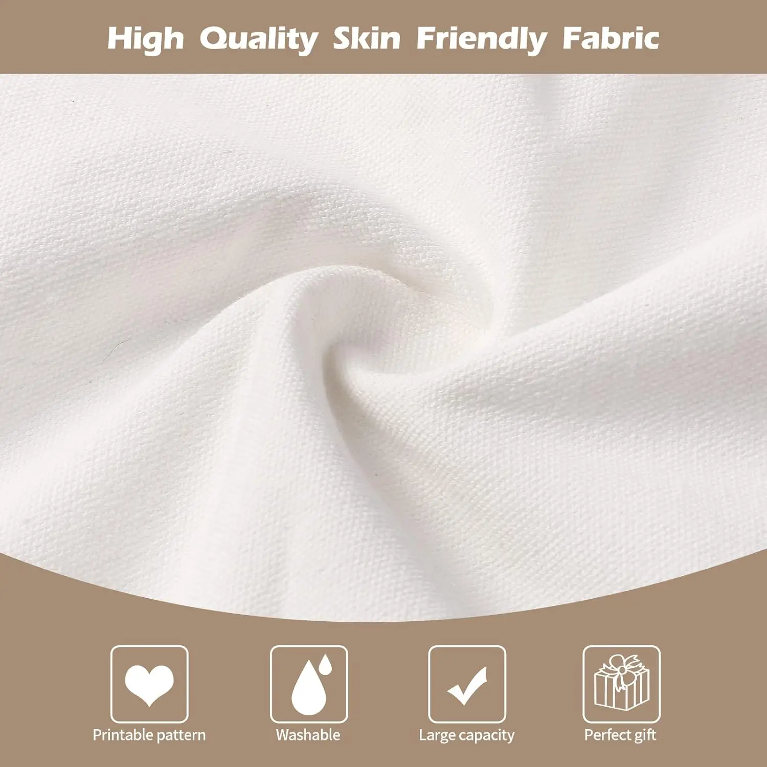 6pcs White Canvas Tote Bags, S - đánh giá và giá Tote Bag Sublimation