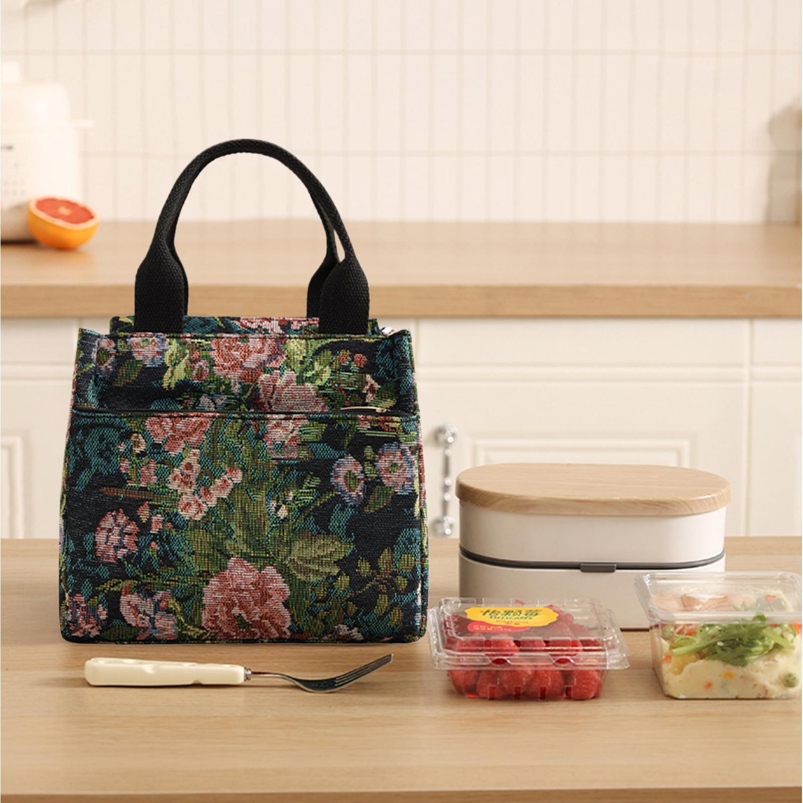 Insulated Lunch Bag Flower Wat - đánh giá và giá Tote Bag Sublimation