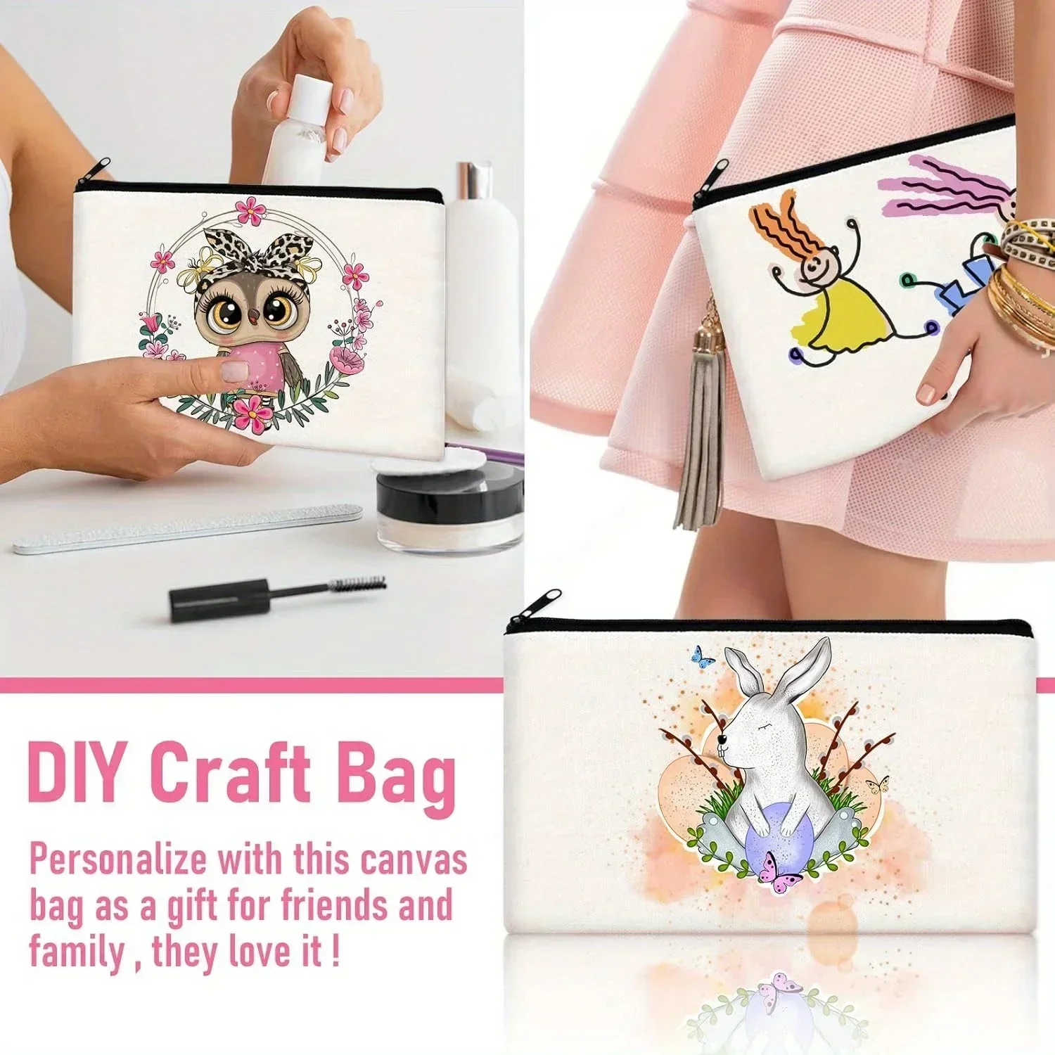 20pcs Sublimation Blank Makeup - đánh giá và giá Tote Bag Sublimation