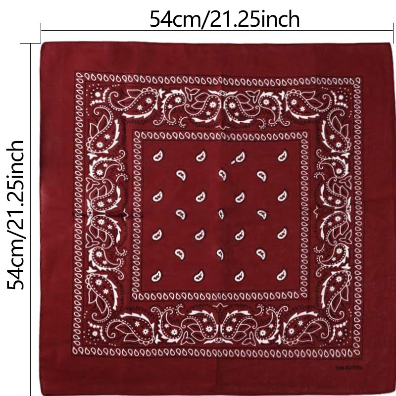 Hip Hop Cowboy Paisley Scarf L - đánh giá và giá Bandana Blank White
