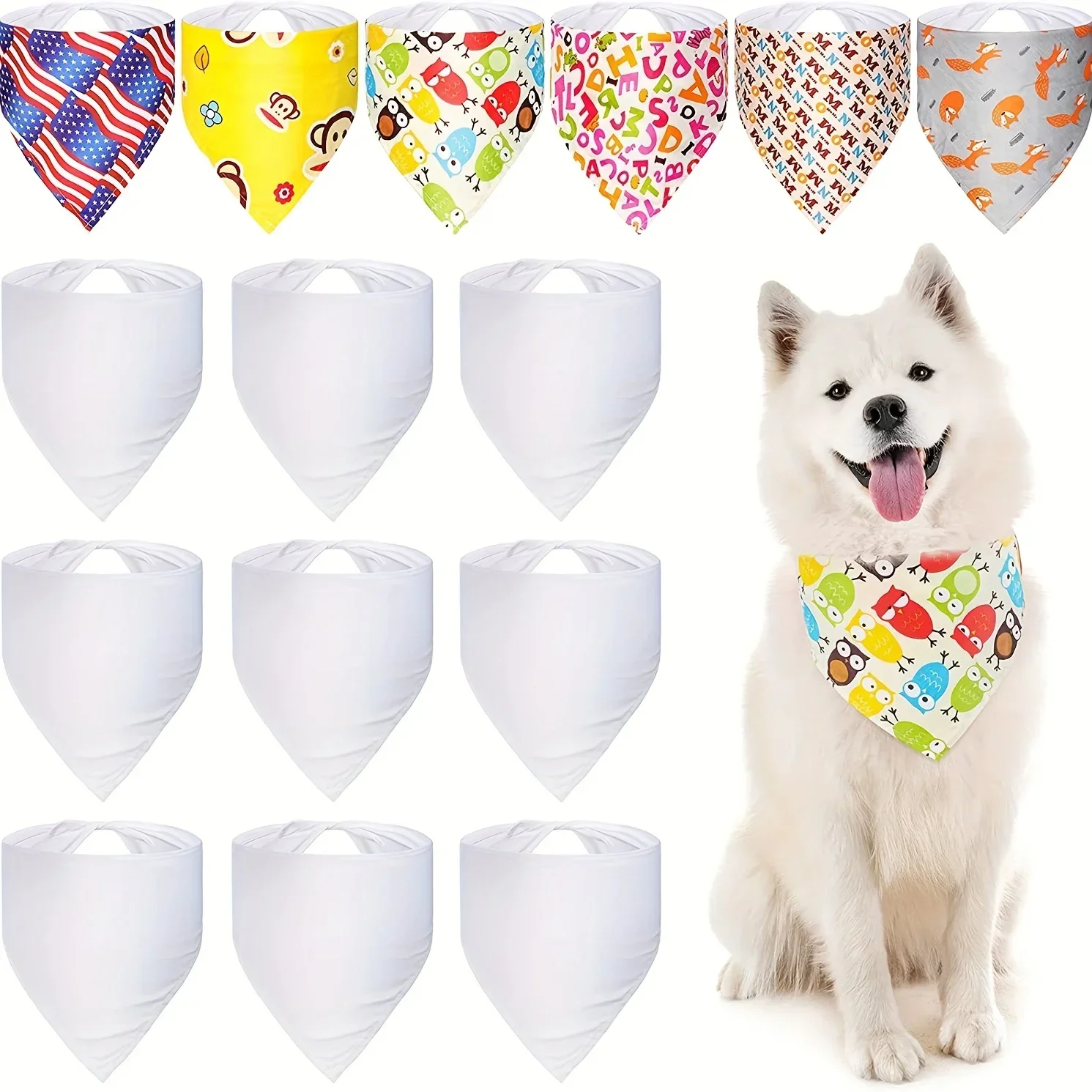 30pcs White Polyester Blank Do - đánh giá và giá Bandana Blank White