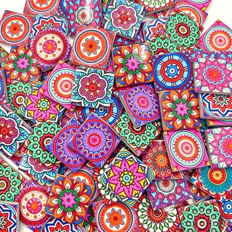 Mandala Print Ceramic Mosaic 1 - đánh giá và giá Ceramic Tile Blank