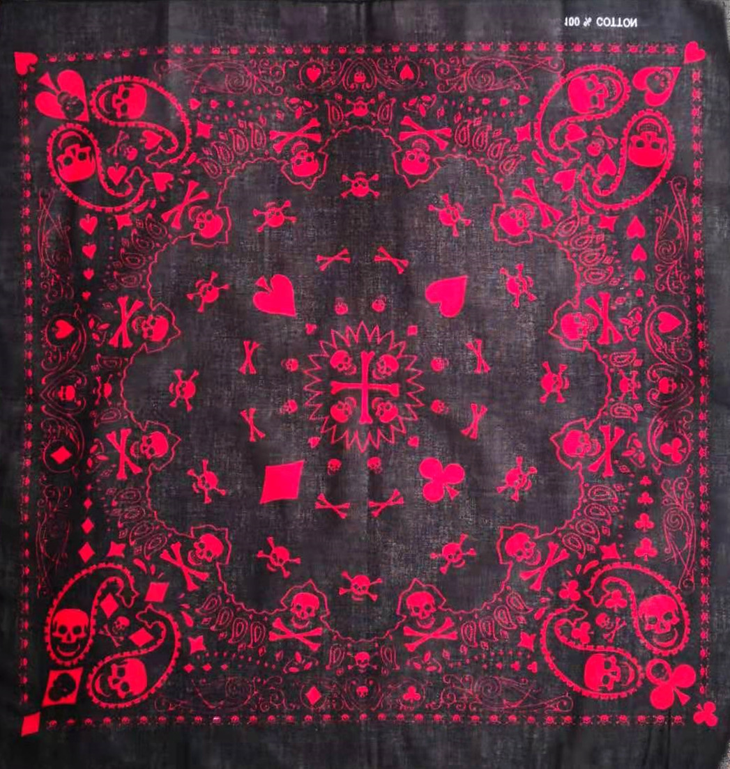55Cm Trắng Đen Đỏ Đầu Lâu Xi H - đánh giá và giá Bandana Blank White