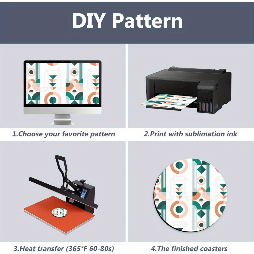 20/60pcs Coasters, Blank Heat- - đánh giá và giá Coaster Sublimation Blank