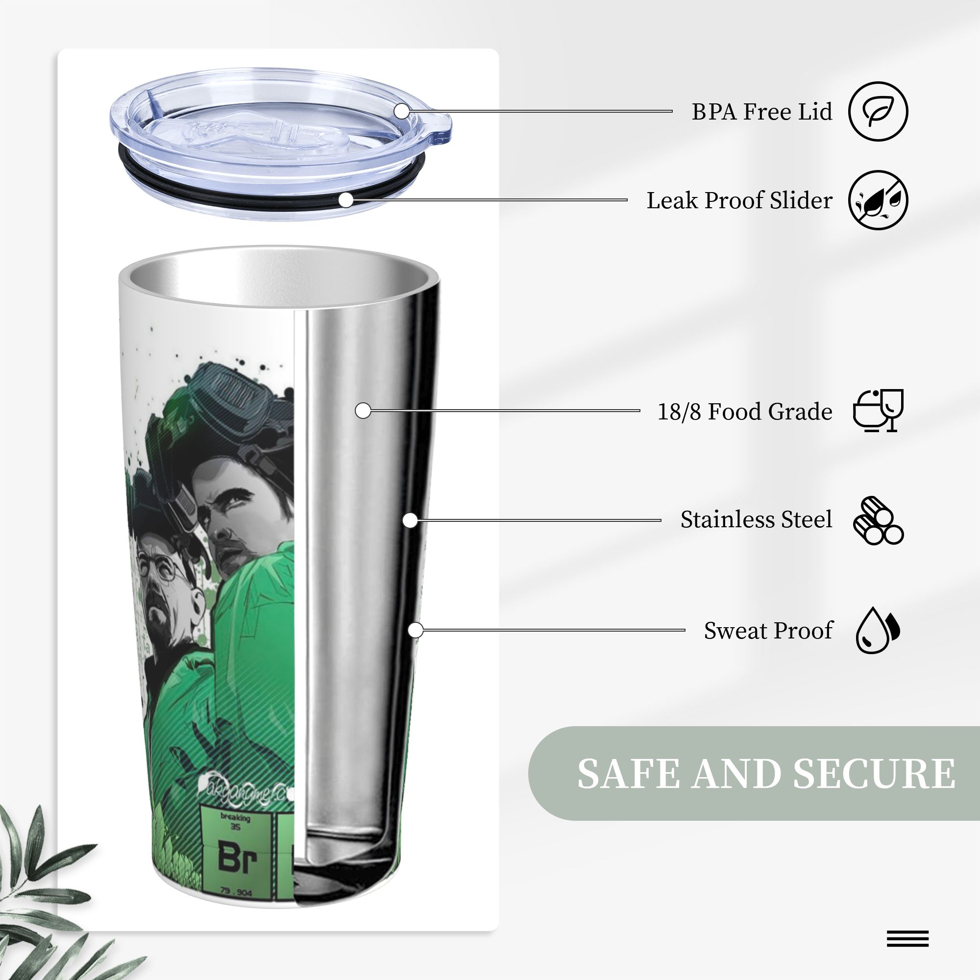 Breaking Bad Walter White Tumb - đánh giá và giá Tumbler 20Oz White