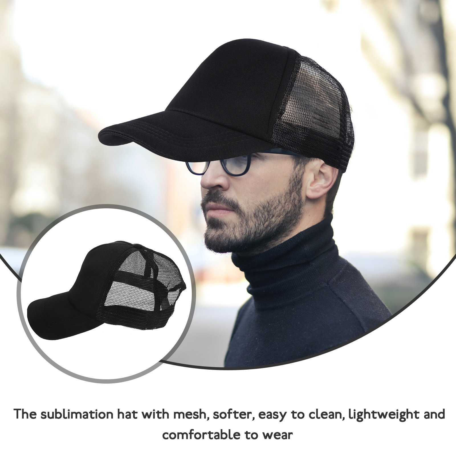 10Pcs Breathable Mesh Sublimat - đánh giá và giá Hat Sublimation Blank
