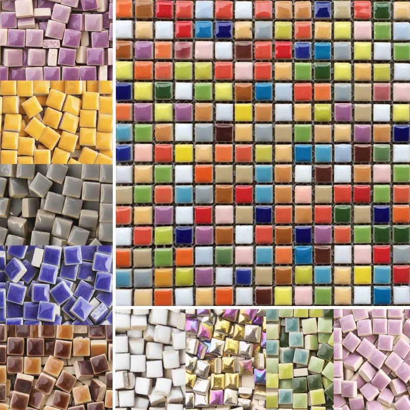 100g DIY Ceramic Mosaic Tiles  - đánh giá và giá Ceramic Tile Blank