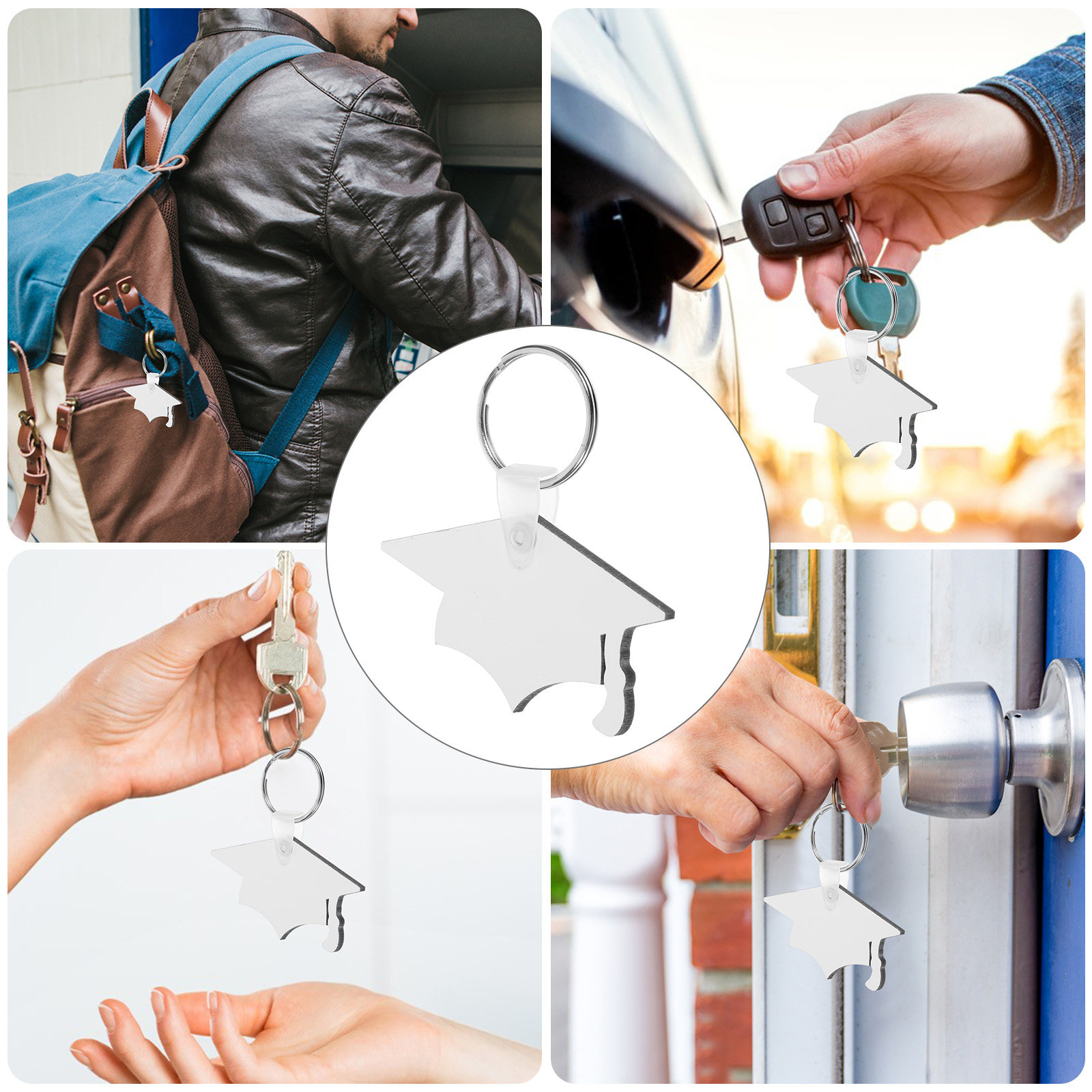 8Pcs Graduation Hat Keychain P - đánh giá và giá Hat Sublimation Blank