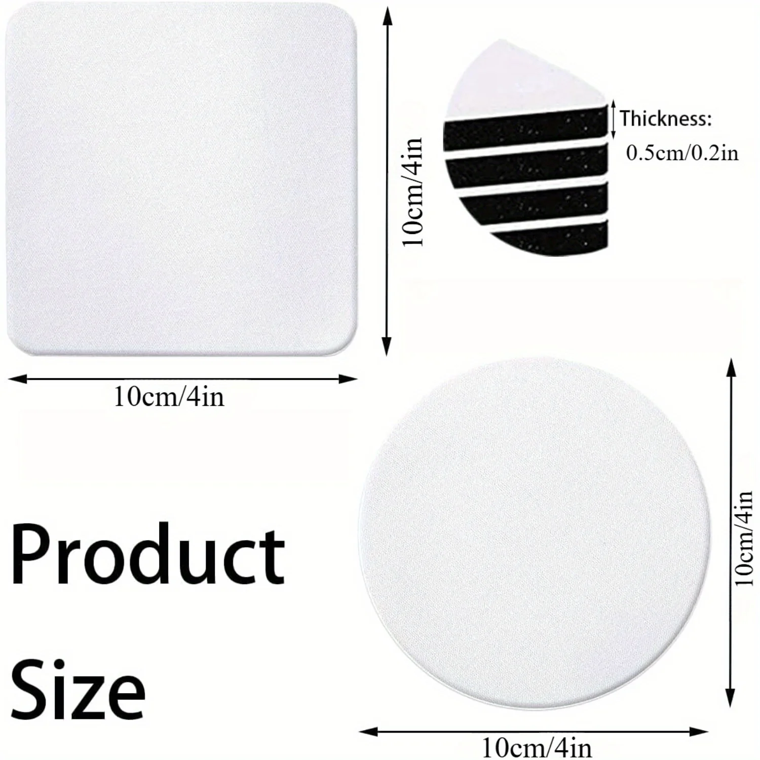 30/50 Pcs Square and Round Sub - đánh giá và giá Coaster Sublimation Blank