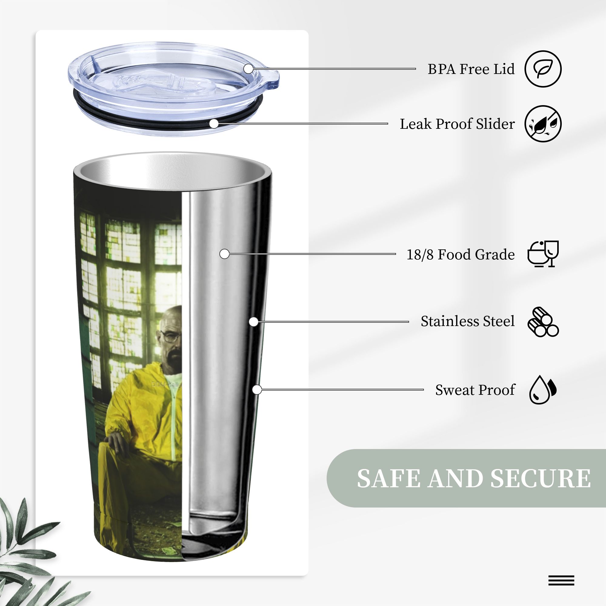 Breaking Bad Walter White Tumb - đánh giá và giá Tumbler 20Oz White